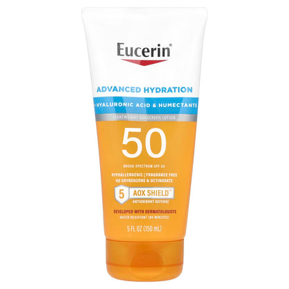 Eucerin – Bloqueador Advanced Hydration Lightweight Sunscreen Lotion SPF 50