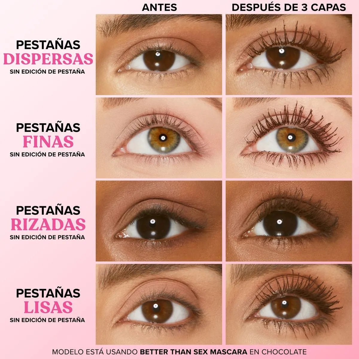 Too Faced – Máscara de pestañas Better Than Sex Chocolate Voluptuous Volume