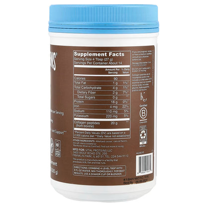 Vital Proteins - Colágeno en Polvo Collagen Peptides Chocolate