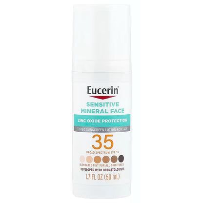 Eucerin – Bloqueador Tinted Sensitive Mineral Zinc Oxide SPF 35