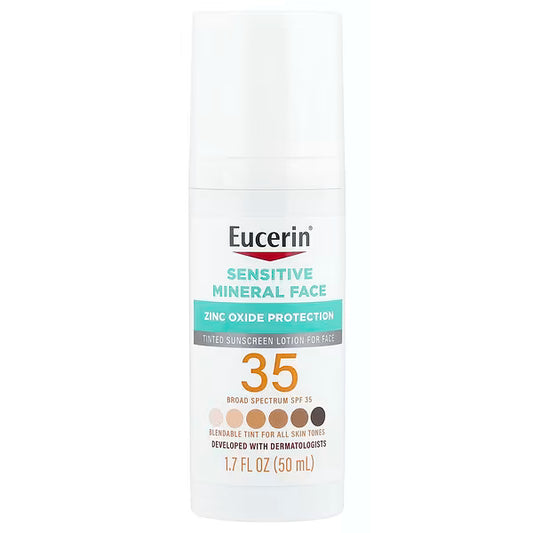 Eucerin – Bloqueador Tinted Sensitive Mineral Zinc Oxide SPF 35