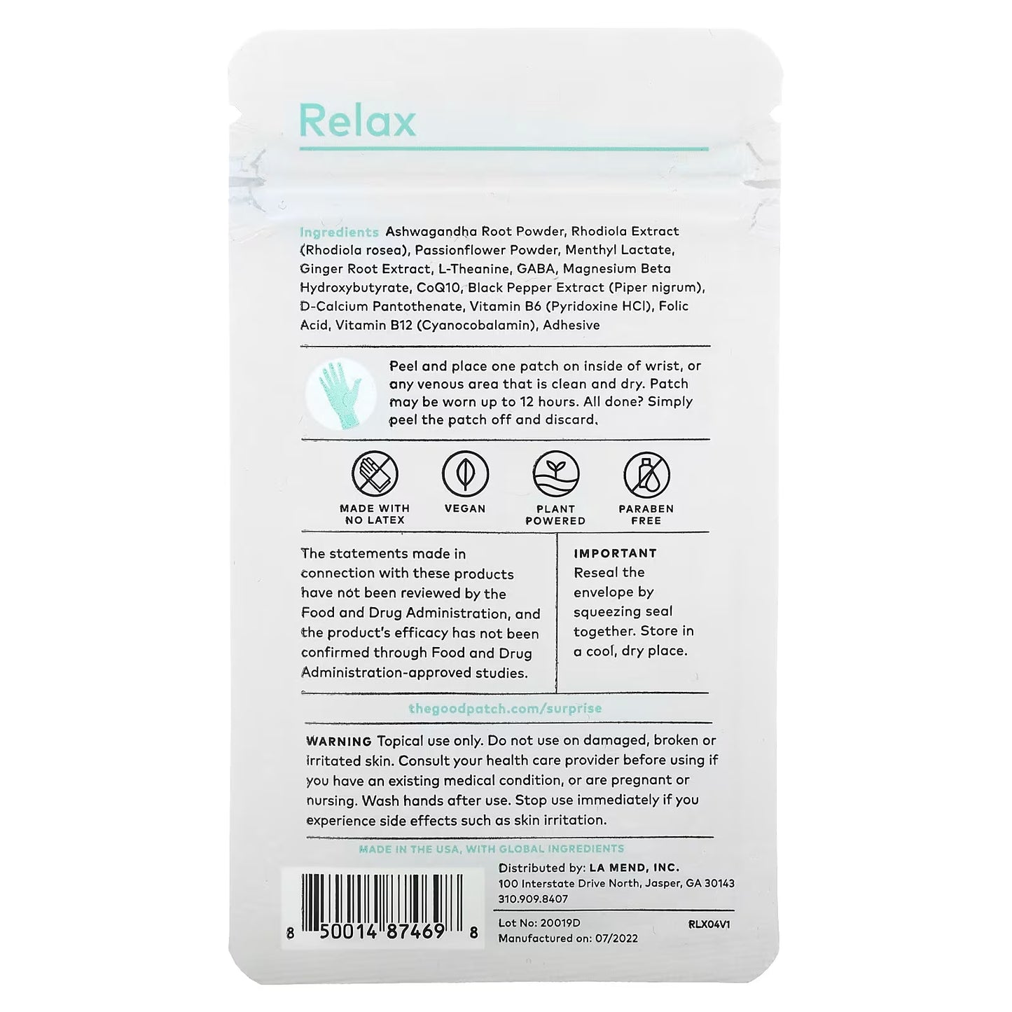 The Good Patch – Parches Relax