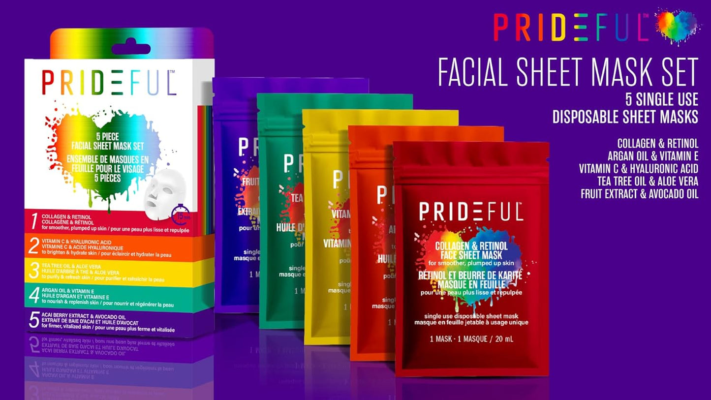 Prideful – Mascarilla Facial 5 Piece Sheet Mask Set