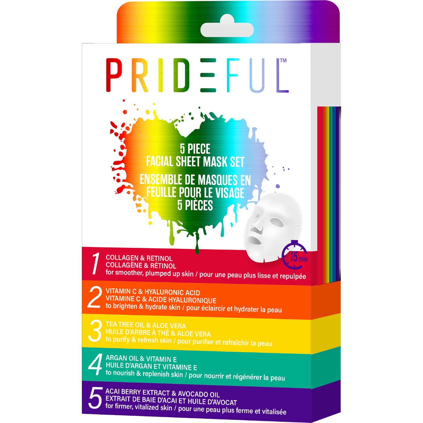 Prideful – Mascarilla Facial 5 Piece Sheet Mask Set