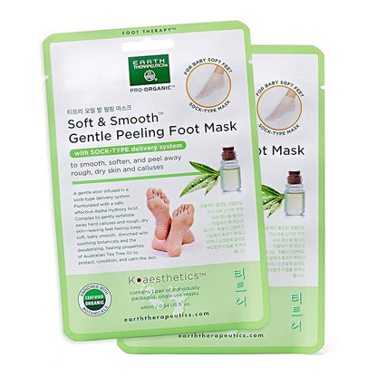 Earth Therapeutics – Mascarilla Soft & Smooth Gentle Peeling Foot Mask