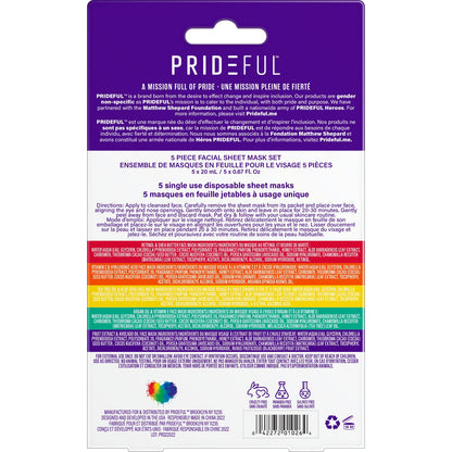 Prideful – Mascarilla Facial 5 Piece Sheet Mask Set