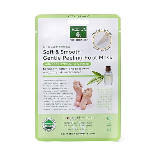 Earth Therapeutics – Mascarilla Soft & Smooth Gentle Peeling Foot Mask