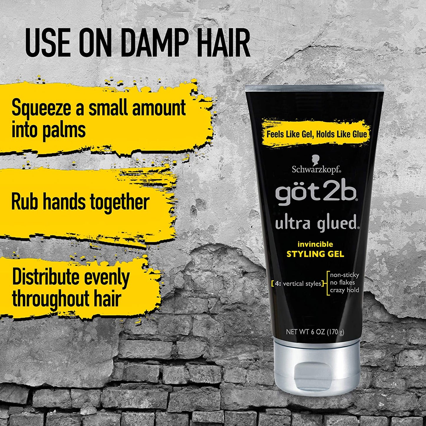 Schwarzkopf – Gel Capilar Got2b Ultra Glued Invincible Styling Gel