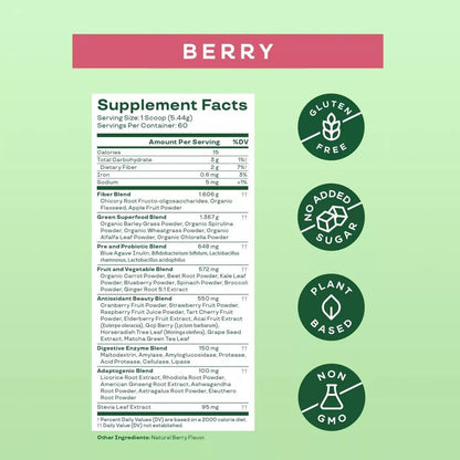 Bloom Greens & Superfoods - Suplemento en Polvo Berry